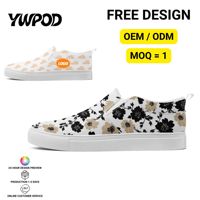 Mocassins personnalisés à imprimé floral en toile, confortables, rehaussants, toutes saisons, OEM/ODM, à enfiler, pour hommes et femmes
