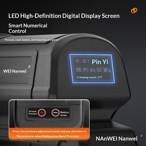 Pince à sertir <span class=keywords><strong>hydraulique</strong></span> électrique rechargeable au lithium Nanwei 21V, 500 bars, course de 12,0 mm pour câbles et bornes en cuivre - Product Image 3