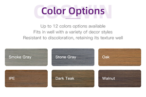 户外阳台露台塑料木地板防火WPC地板花园圆孔空心地板 - Product Image 4