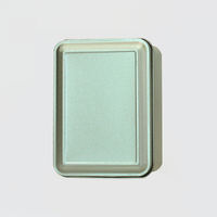 Boîte en aluminium rectangulaire écologique personnalisable pour le rangement de cosmétiques (cils, fards à paupières, baumes à lèvres et parfums solides)