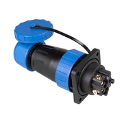 Connecteur d'alimentation circulaire étanche, à 4 broches, 45a, vis sans soudure, pour montage sur panneau TY28, mâle et femelle