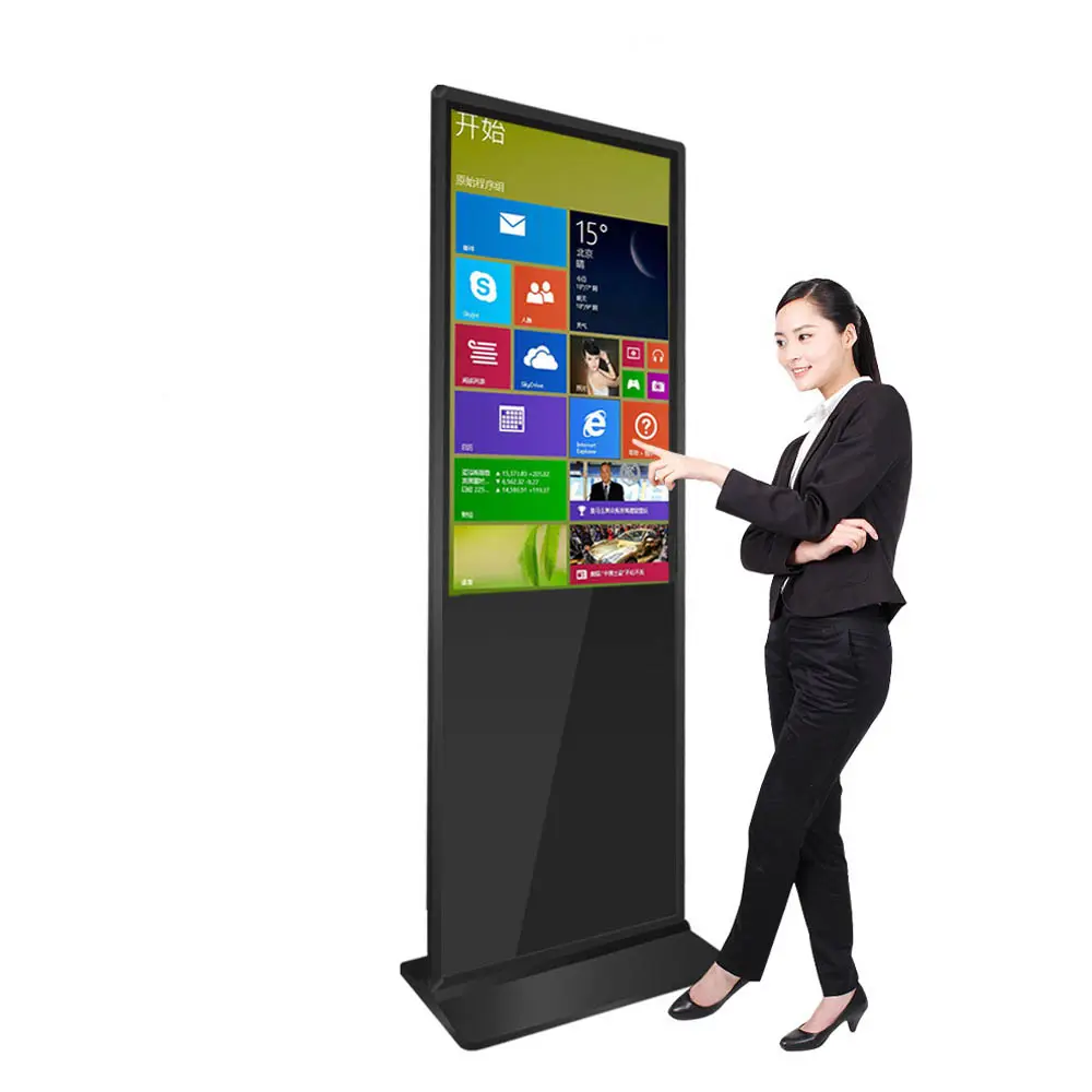 65" 43" 55 Inch Indoor Touch Screen Lcd Outdoor Advertising Screens Totem Kiosk Led Display Digital Signage Screen And Displays