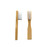 Brosse à dents en bois de bambou à manche court, nouveau style, logo personnalisé, produit 2023