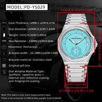 Montre mécanique pour homme Pagani Design PD-YS029 personnalisée, en acier inoxydable, vente en gros, étanche, lumineuse, avec calendrier.