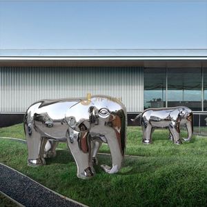 Escultura Personalizada de Acero Inoxidable EX1005 para Jardín de Hotel y Paisajismo - Product Image 5