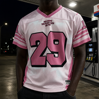 Maillot de football Yingling Boxy Fit 160g en polyester mesh, imprimé par sublimation et sérigraphie, t-shirt oversize à manches courtes et col en V