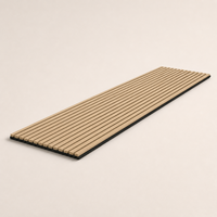 Nouveau panneau mural acoustique insonorisant exclusif en bois WPC et MDF avec bande LED intégrée pour hôtels et entrepôts