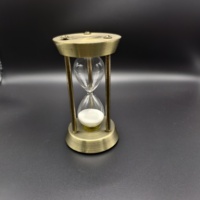 Sablier vintage en métal et verre, élégant décoratif pour la maison, le bureau, la table ou la bibliothèque