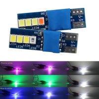 Ampoule de lecture intérieure de voiture T10 W5W 8SMD 2835 12V, lampe de porte, ampoule de stationnement, éclairage de plaque d'immatriculation, bleu, jaune, rose à blanc