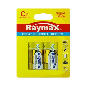 Raymax กระดาษตุ่ม LR14แบตเตอรี่แห้ง1.5โวลต์ Am2แบตเตอรี่อัลคาไลน์สำหรับวิทยุ
