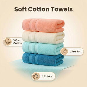 Ensemble de serviettes de bain de luxe en coton pur de haute qualité Softextiles, avec logo personnalisé, absorbant et respirant, pour hôtel - Product Image 3