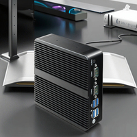 Mini PC Industrial sin Ventilador, Totalmente Cerrado, con Disipación de Calor Rápida, Intel Celeron Quad Core, Win7/8/10, Linux Ubuntu