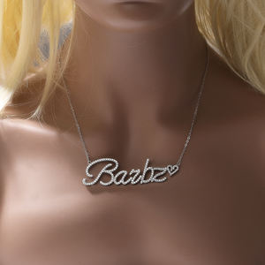 Collar UWIN con Colgante de Nombre Personalizado con Letra Inicial en Forma de Corazón, Letra Mayúscula o Minúscula, Joyería para Mujer y <span class=keywords><strong>Hombre</strong></span> - Product Image 5