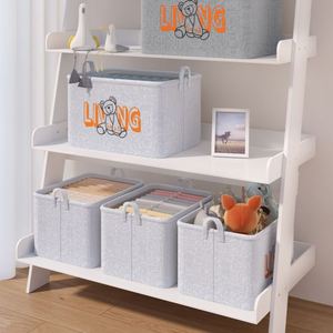 Boîte de rangement pour vêtements en tissu non tissé, grande boîte de rangement pour armoire, sac de rangement pour jouets et vêtements, sac d'organisation pour la maison - Product Image 5