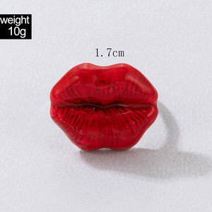 Anillo de Labios Rojo Vintage Sexy para Mujer, Anillos de Labios Modernos, Joyería, Accesorios para Fiestas, Regalos - Product Image 2