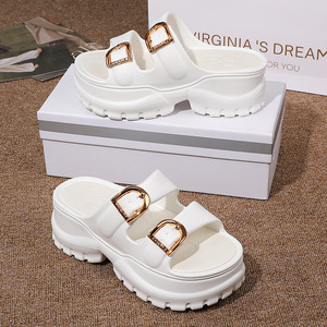 주문제작 울트라 소프트 여름 해변 샌들 여성용 새 두꺼운 굽 키높이 슬리퍼 <span class=keywords><strong>EVA</strong></span> 미끄럼 방지 야외 특징 - Product Image 3