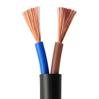 Câble RVV ignifuge gainé 300/500V 3/4 conducteurs en cuivre sans oxygène, isolé en PVC, câble d'alimentation flexible