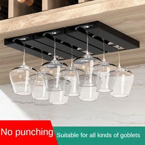 Household Stemware Rack Kitchen Perforation-free Cup Upside Down <b>Storage</b> Drain Hanger <b>Hanging</b> Cup Holder - Product Image 4