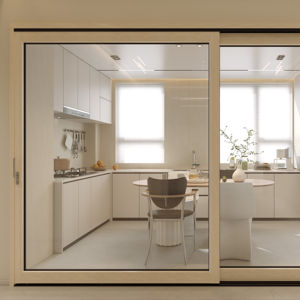 Sang trọng nhôm mạ gỗ cửa trượt cho ngôi nhà hiện đại năng lượng hiệu quả hoạt động trơn tru thanh lịch gỗ kết thúc - Product Image 1