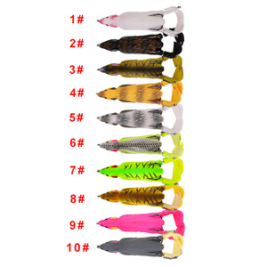 Leurre de pêche souple Ytqhxy en forme de rongeur, 10 couleurs, double hameçons pour la pêche au bar en eau douce, appâts en silicone - Product Image 4