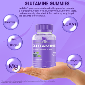 Gomitas de Glutamina Haccp OEM ODM para Mujeres y Hombres |   con Beta-Alanina, BCAA, Glicinato de Magnesio, Potasio y Ashwagandha - Product Image 2