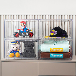 Sneaker <b>Storage</b> <b>Box</b> Transparent Acrylic Stackable Shoe Organizer Display Rack For Toys And Shoes Desktop Use - Product Image 3