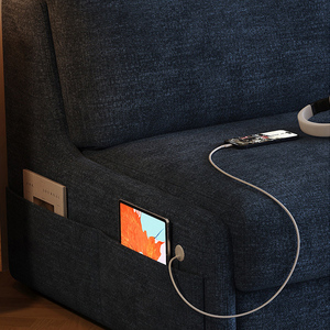 Sofá Cama Cuadrado Plegable de Terciopelo, Diseño Moderno que Ahorra Espacio para Sala de Estar y Balcón, Sofá Cama Extensible Multiusos - Product Image 3
