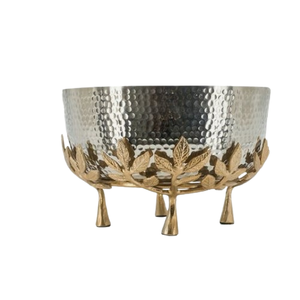 Cuenco de Metal de aluminio con Base decorativa de estilo moderno, decoración creativa para mesa de cena, cuenco de servidor pulido brillante, cuenco para servir frutas - Product Image 4