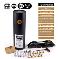 Base multifonctionnelle Powerslide IQON à trois points avec 16 roulements pour le patinage freestyle extrême, support de botte TR90