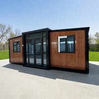 Maison conteneur moderne isolée, pliable et extensible, avec 2 chambres et aménagement intérieur personnalisé pour appartement ou atelier