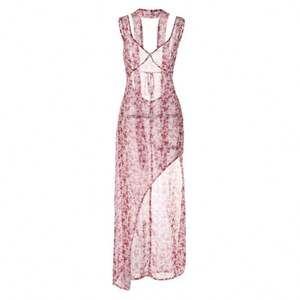 2024 conception été femmes vêtements Floral femmes <span class=keywords><strong>robe</strong></span> sangle sangle col en V à volants fente dames <span class=keywords><strong>robe</strong></span> Midi pour adolescentes - Product Image 6