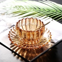 7321Blb Jeneva Boîte à bonbons style japonais, petit pot en verre, bol unique pour assaisonnements et desserts, joli bol pour crème glacée, grand saladier