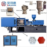 Machine d'injection hydraulique horizontale 340T avec commande PLC pour la production automatique de moules de carreaux en plastique PP/PC