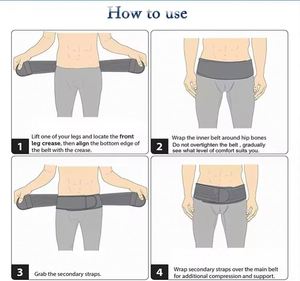 Ceinture de soutien lombaire à sangles réglables pour soulager la douleur sacro-iliaque et de la hanche, protection professionnelle en nylon élastique - Product Image 5
