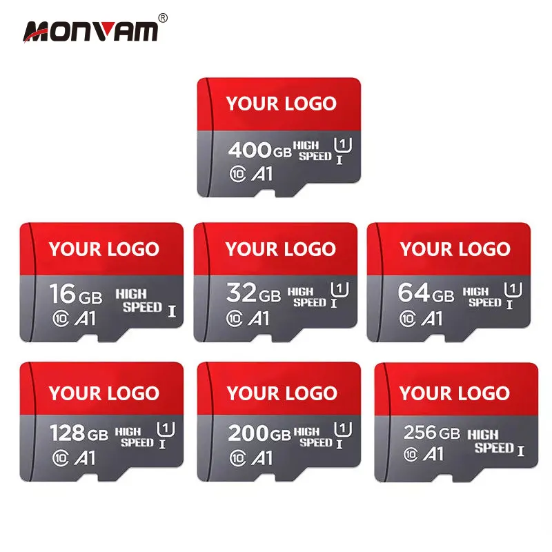 Monvam Full Real Capacity Micro Memory Card Sd Card 2gb 4gb 8gb 16gb 32gb 64gb 128gb 256gb TF Card