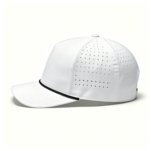Gorra de Béisbol de Lona de Poliéster Perforada con Láser de 6 Paneles con Bordado Personalizado, Gorra de Golf de Secado Rápido para Deportes al Aire Libre - Product Image 6