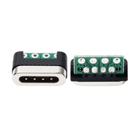 Conector Magnético HYTEPRO M417R Reverse 4 Pogo Pin Macho y Hembra para Datos y Carga, Compatible con RoHS para Dispositivos Electrónicos Vestibles