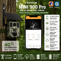 Солнечная камера Suntekcam 4G, Охотничья дорожная камера 2K 30 МП с потоковой трансляцией в реальном времени, FTP SMTP, 3*18650 перезаряжаемая батарея MiNi900Pro