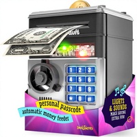 Tirelire électronique pour enfants avec code ATM, coffre-fort, lumières et sons, jouet en plastique pour enfants