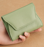 Dompet Wanita Kulit Asli Modis Dompet Wanita Kulit Sapi Dompet Pendek Kulit Asli Kapasitas Besar Tempat Kartu ID Tempat Kartu Kredit