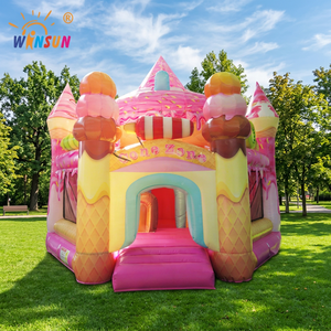 WINSUN Customized Commercial Inflatable Combo Castle Ice Theme Lead-free Fireproof PVC for Kids Outdoor Playground - Product Image 1
