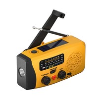 Radio d'urgence AM/FM d'extérieur avec haut-parleur intégré, sortie 5W, lampe torche, batterie externe portable