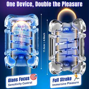 Mainan Seks Pria LCD Hands Free Masturbator dengan 2 Selongsong & Penyangga Ponsel Alat Bantu Masturbasi Pria - Product Image 6