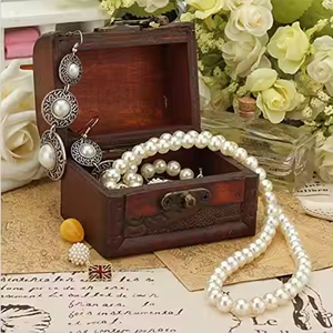 Coffret à Trésors et Boîte à Bijoux Vintage en Bois Style Aléatoire Poli Coffre <span class=keywords><strong>de</strong></span> Noël en Bois - Product Image 4