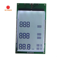 LCD FSTN Segmen Positif Semi-Transflektif dengan Lampu Latar Putih 3.2V untuk Oksimeter Pulsa Medis SML2712