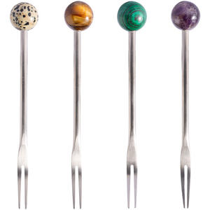 Fourchette à fruits créative <span class=keywords><strong>de</strong></span> style nordique, tendance, en acier inoxydable, pour restaurant, fourchette à dessert, fourchette à gâteau, style européen, naturel, brut - Product Image 5