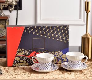 Wholesale Luxury Eco-Friendly Russian Royal Bee Pattern Bone China Tea Set with Gift Box - Product Image 4