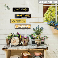 Letrero Metálico de Pared con Diseño de Miel de Abeja y Frases Dulces, Decoración para Granja, Porche, Cocina, Hogar