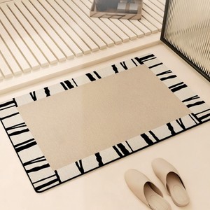 Tapis de bain en terre de diatomée Jincang, style moderne minimaliste Wabi Sabi, antidérapant, absorbant, tapis de porte de salle de bain - Product Image 1