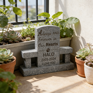 Marcador Conmemorativo para Mascotas de Resina - Lápida con Aspecto de Piedra para Banco, Adorno Decorativo para Jardín, Perfecto para Exhibir el Tributo de Mascotas en el Patio Exterior - Product Image 2